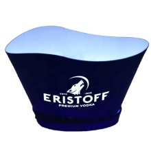 LED large plastic ice bucket for beer wine champagne